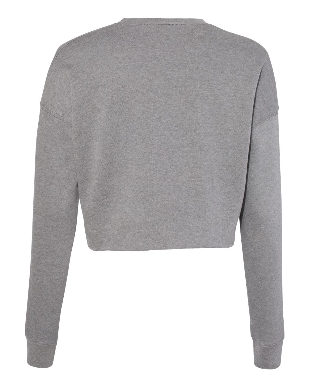 BELLA + CANVAS 7503 Women's Crop Crewneck Sweatshirt in Deep Heather, back