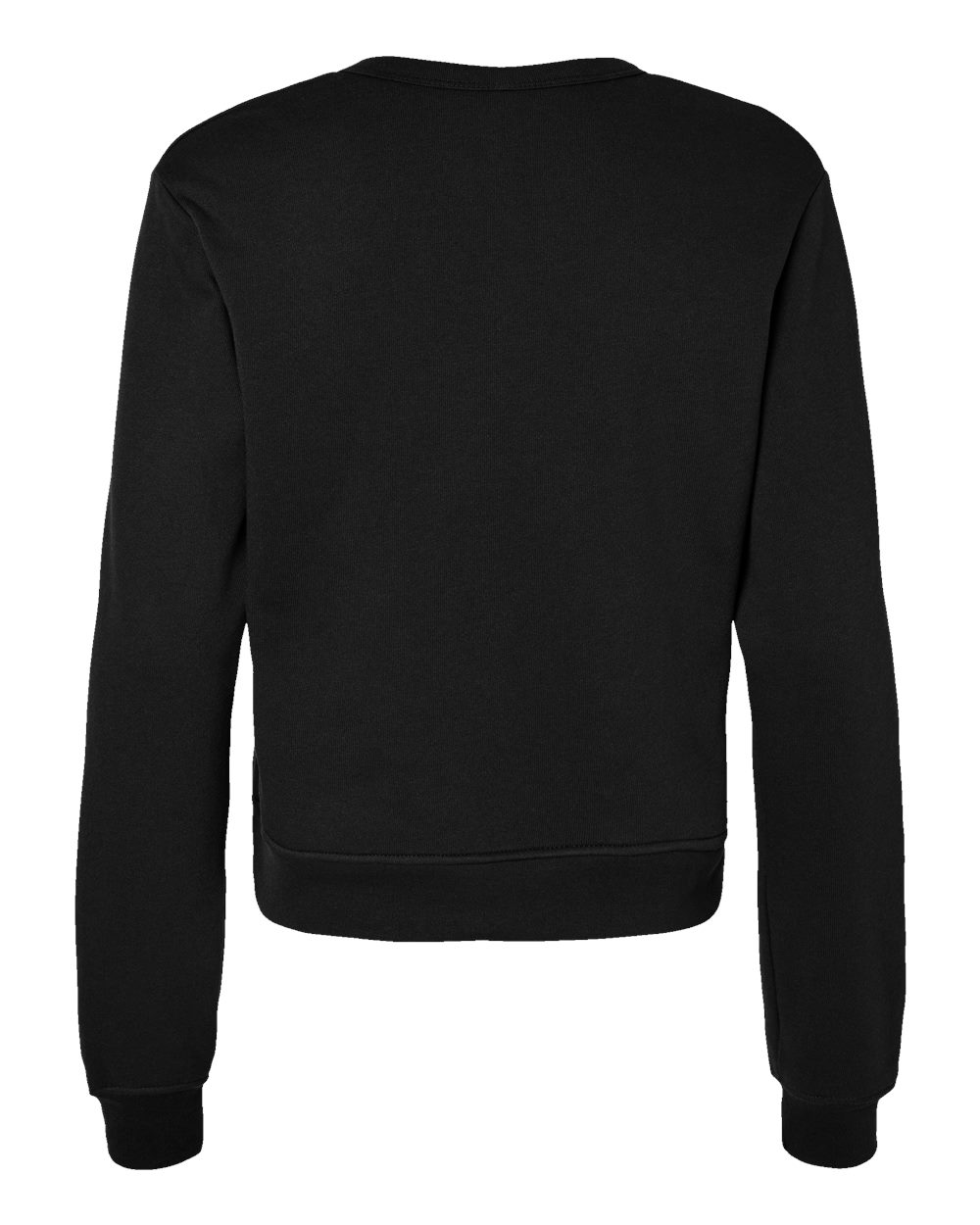 BELLA + CANVAS 7511 Women's Sponge Fleece Crewneck Sweatshirt in Black, back