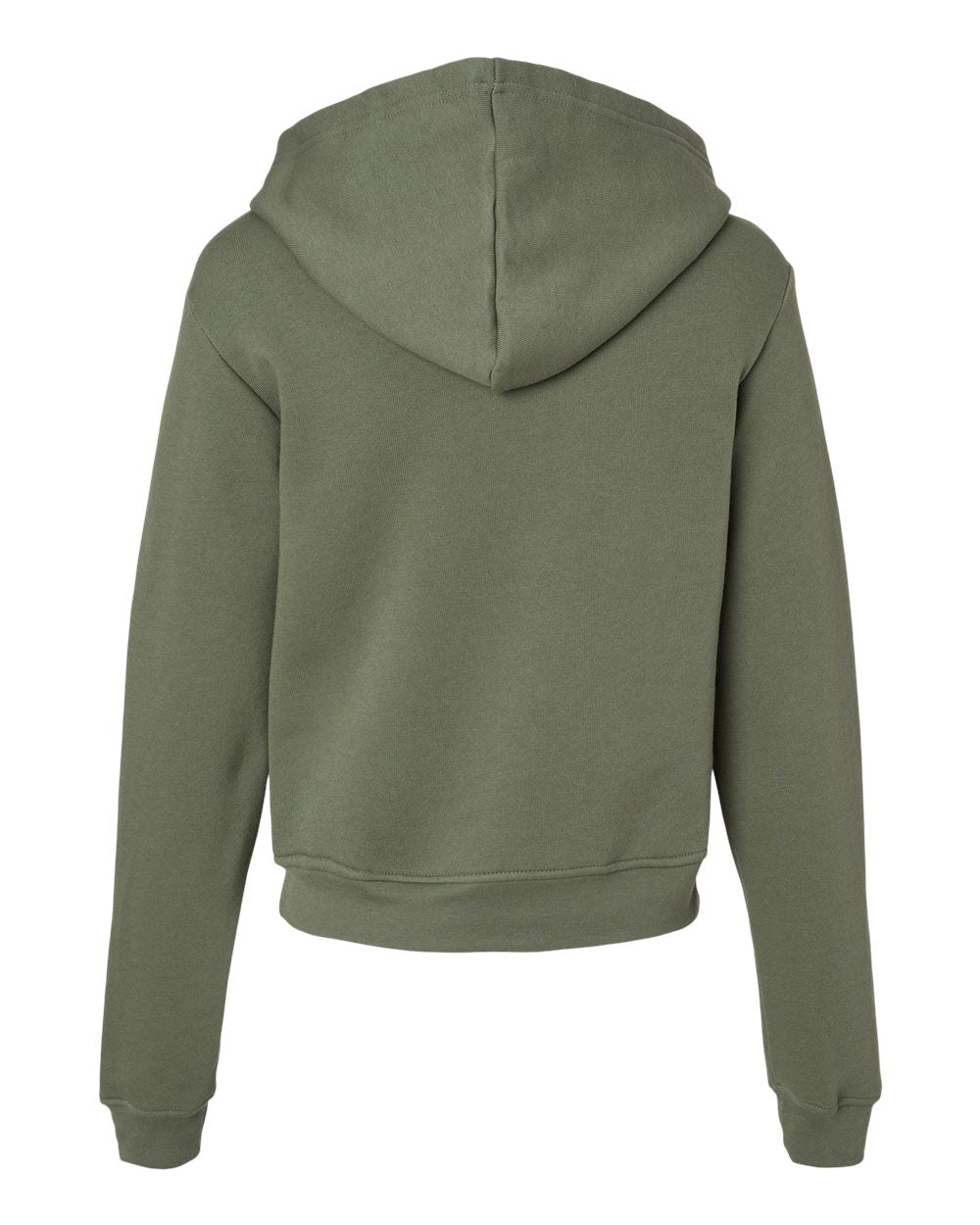 BELLA + CANVAS 7519 Women's Classic Hoodie Sweatshirt in Military Green, back