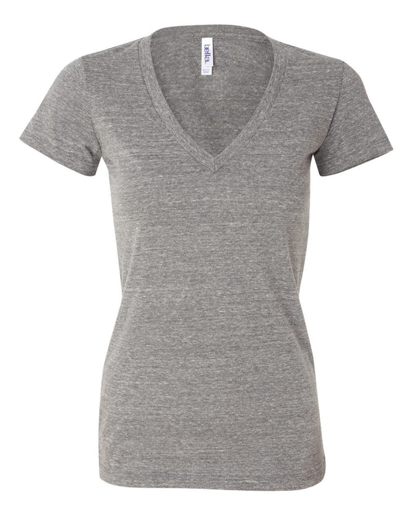 BELLA + CANVAS 8435 Women’s Triblend Deep V-Neck Tee