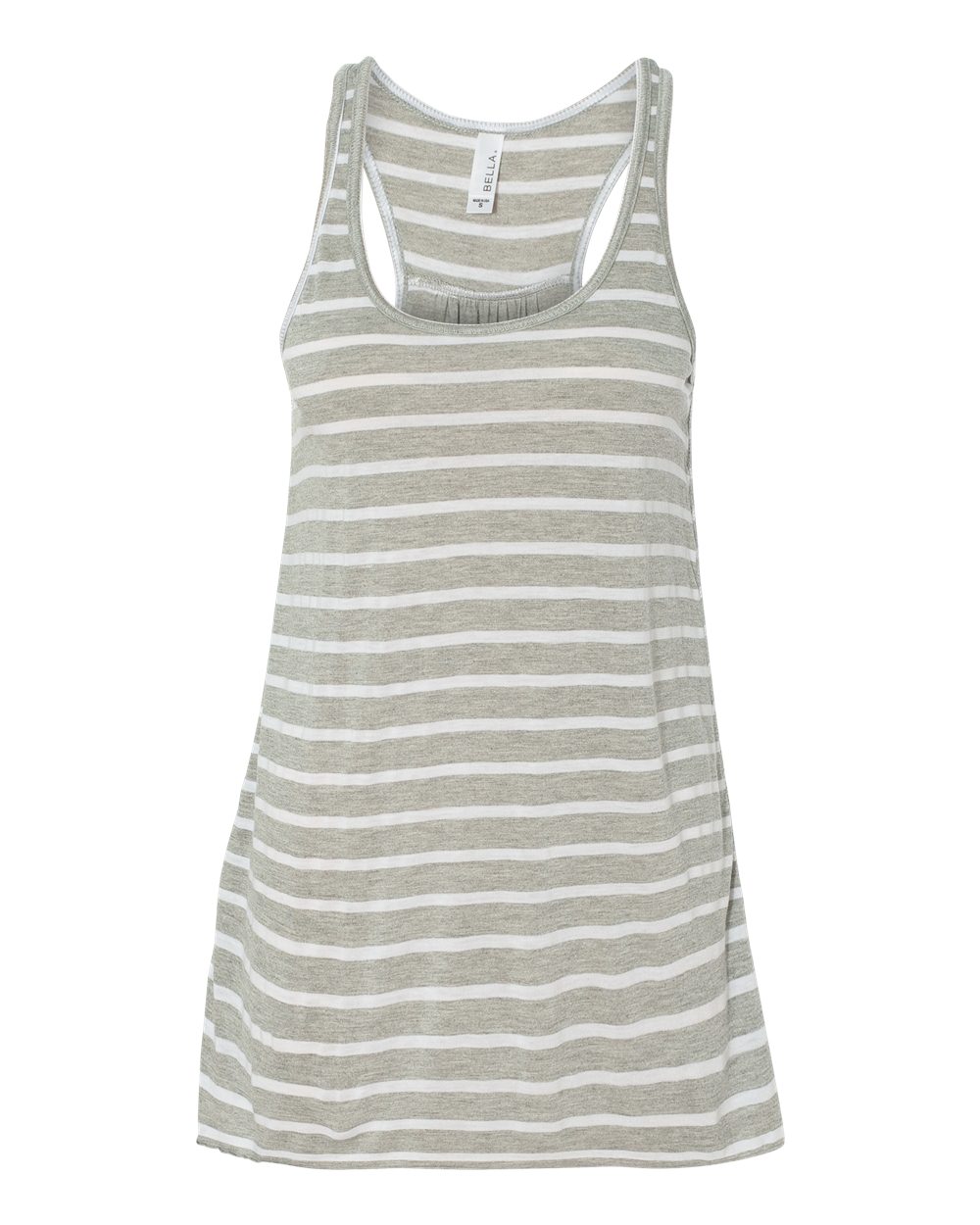 BELLA + CANVAS 8800 Women's Flowy Racerback Tank in Athletic Heather/ White