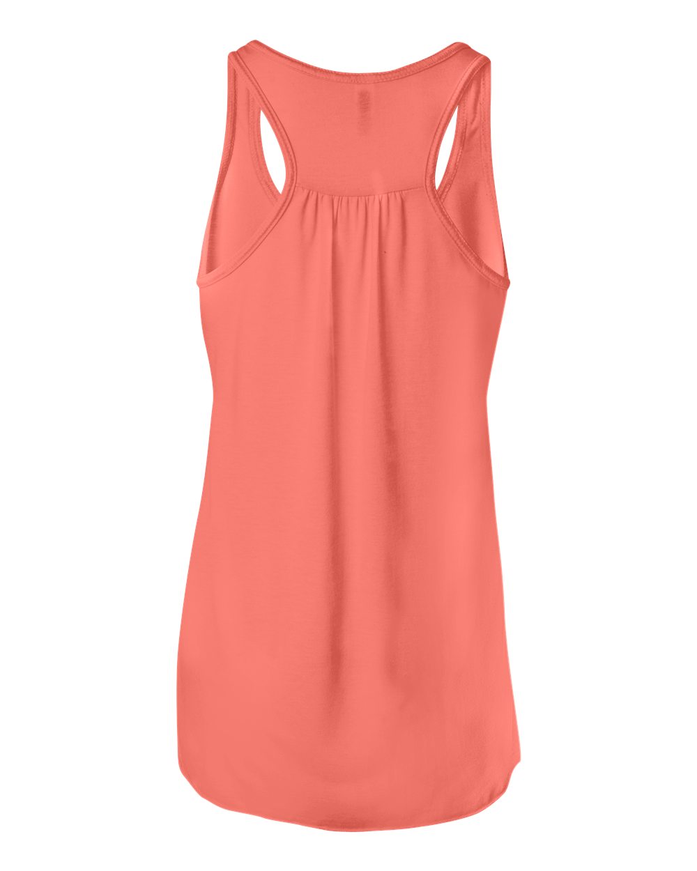BELLA + CANVAS 8800 Women's Flowy Racerback Tank in Coral, back