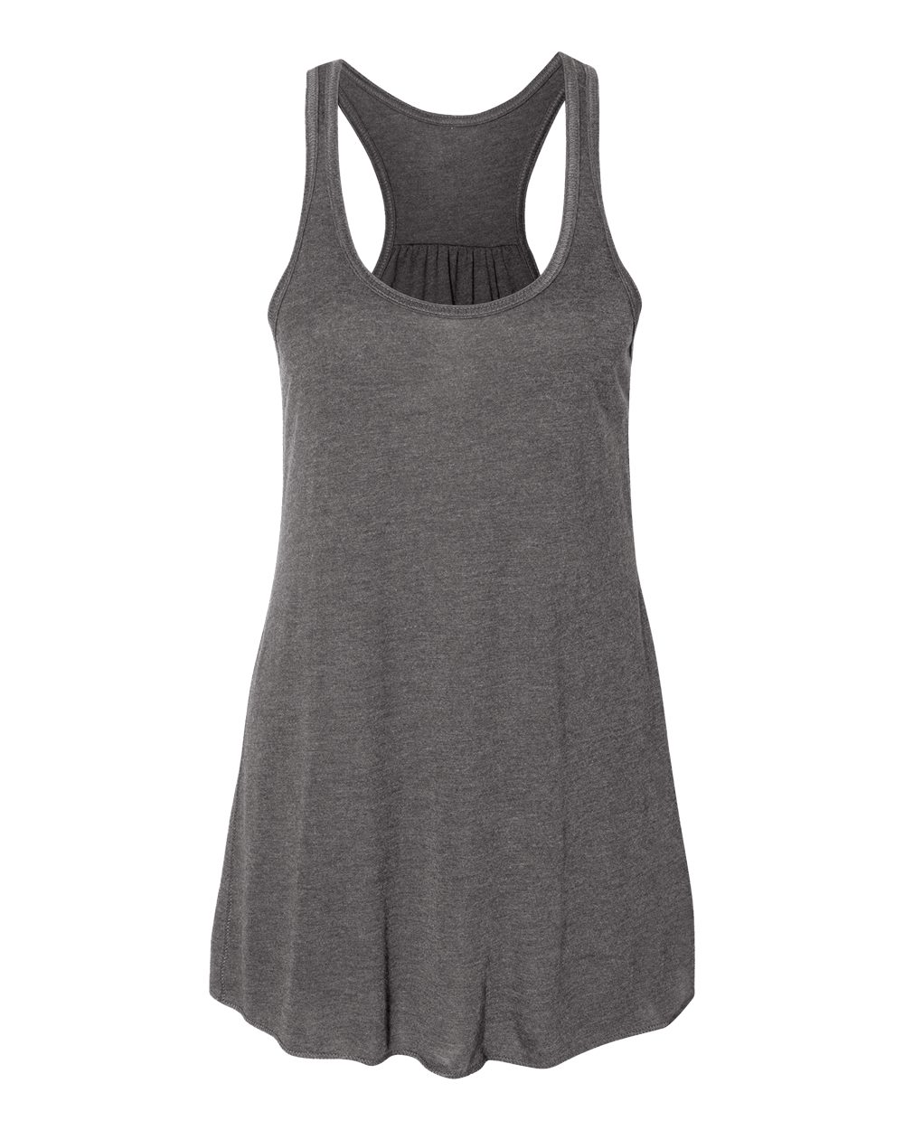 BELLA + CANVAS 8800 Women's Flowy Racerback Tank in Dark Grey Heather