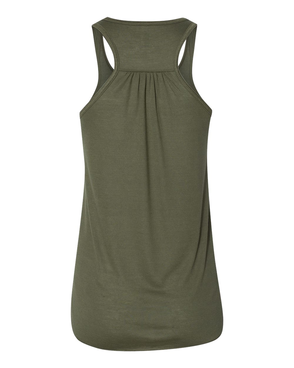 BELLA + CANVAS 8800 Women's Flowy Racerback Tank in Military Green, back
