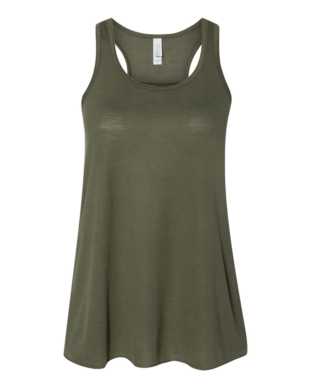 BELLA + CANVAS 8800 Women's Flowy Racerback Tank in Military Green