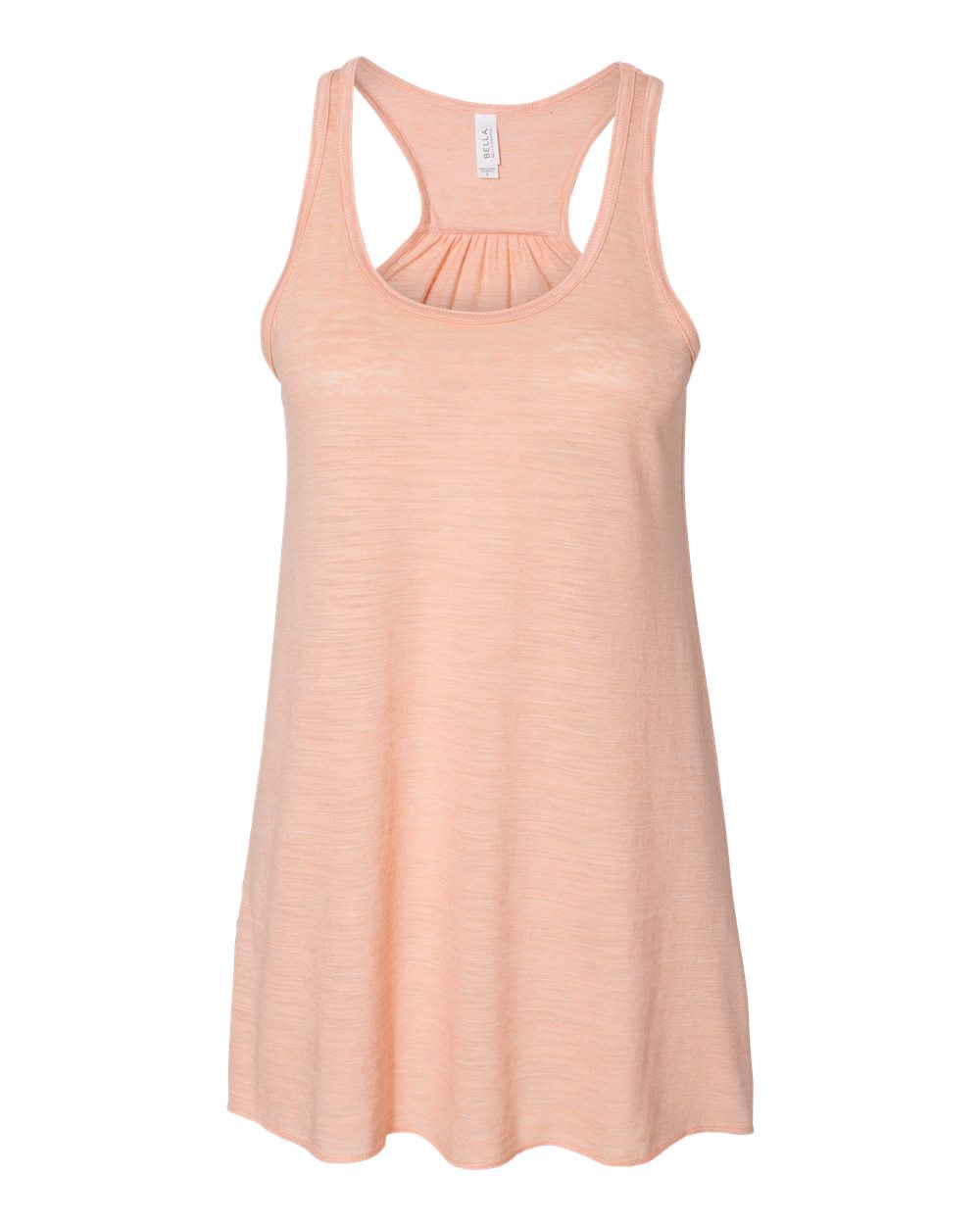 BELLA + CANVAS 8800 Women's Flowy Racerback Tank in Peach Slub