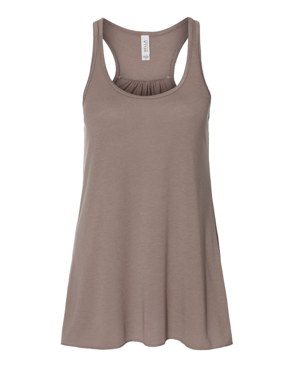 BELLA + CANVAS 8800 Women's Flowy Racerback Tank in Pebble Brown