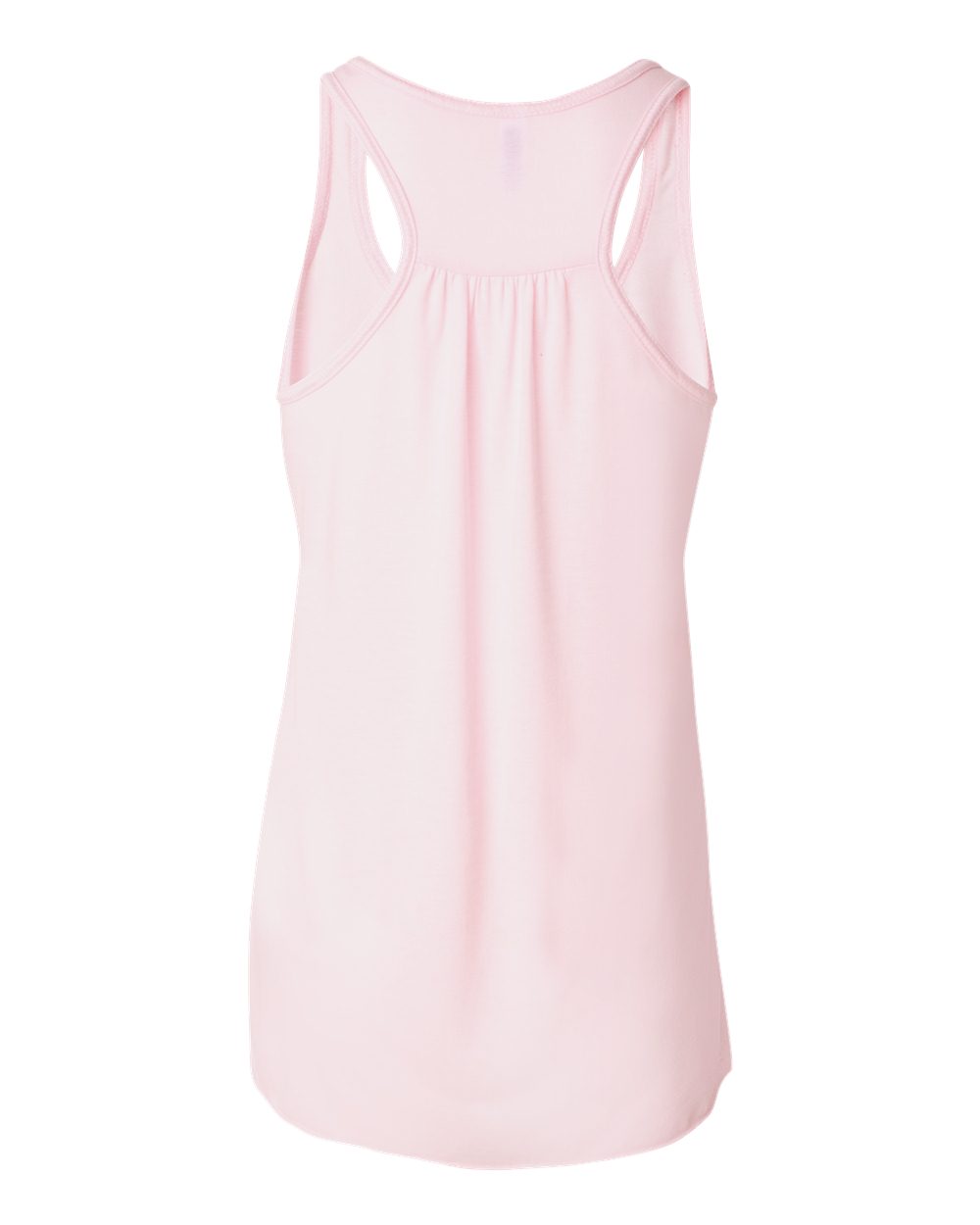 BELLA + CANVAS 8800 Women's Flowy Racerback Tank in Soft Pink, back