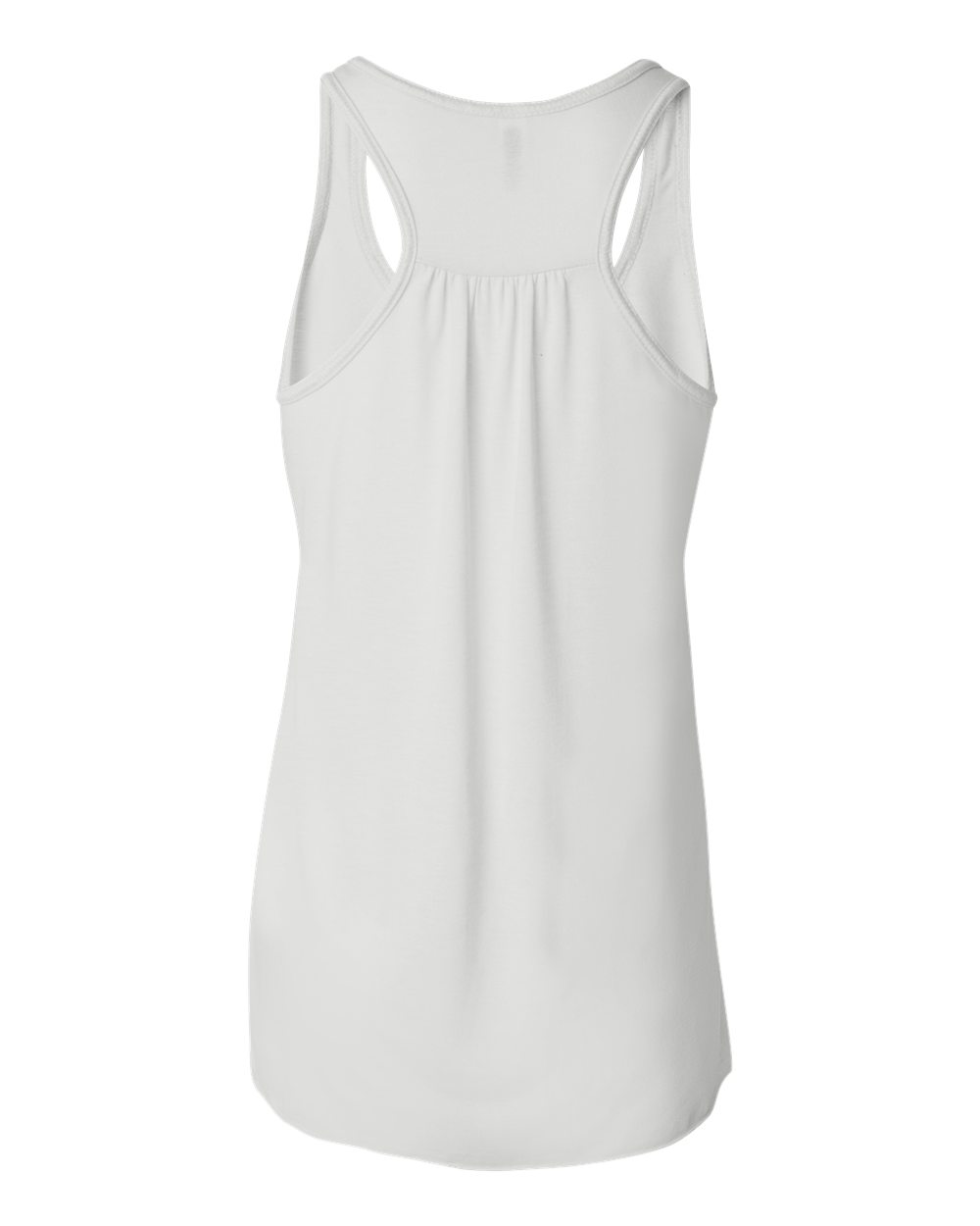 BELLA + CANVAS 8800 Women's Flowy Racerback Tank in White, back