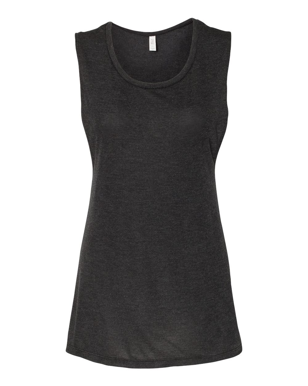 BELLA + CANVAS 8803 Women's Flowy Scoop Muscle Tank in Black Heather