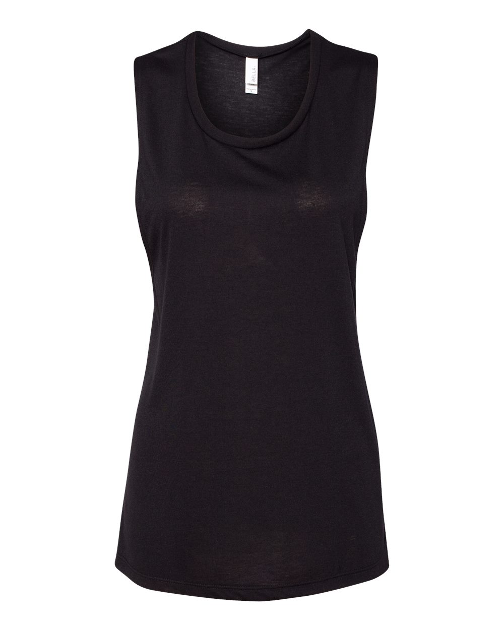 BELLA + CANVAS 8803 Women's Flowy Scoop Muscle Tank in Black