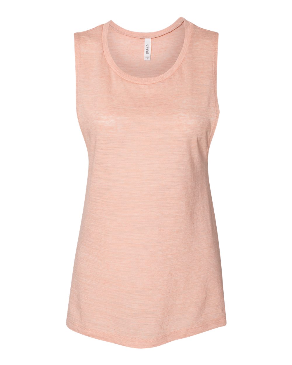 BELLA + CANVAS 8803 Women's Flowy Scoop Muscle Tank in Peach Slub