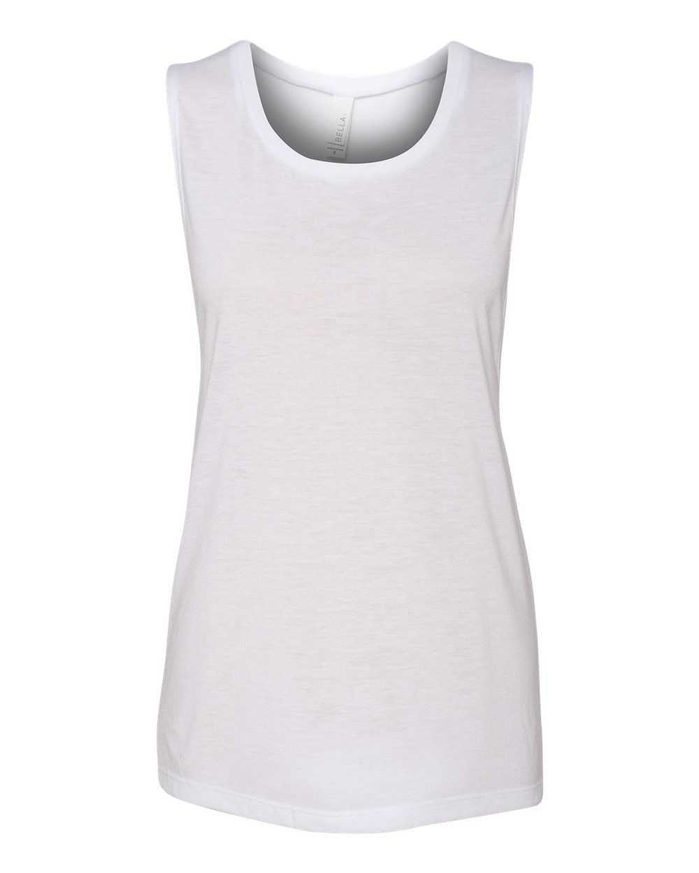 BELLA + CANVAS 8803 Women's Flowy Scoop Muscle Tank in White