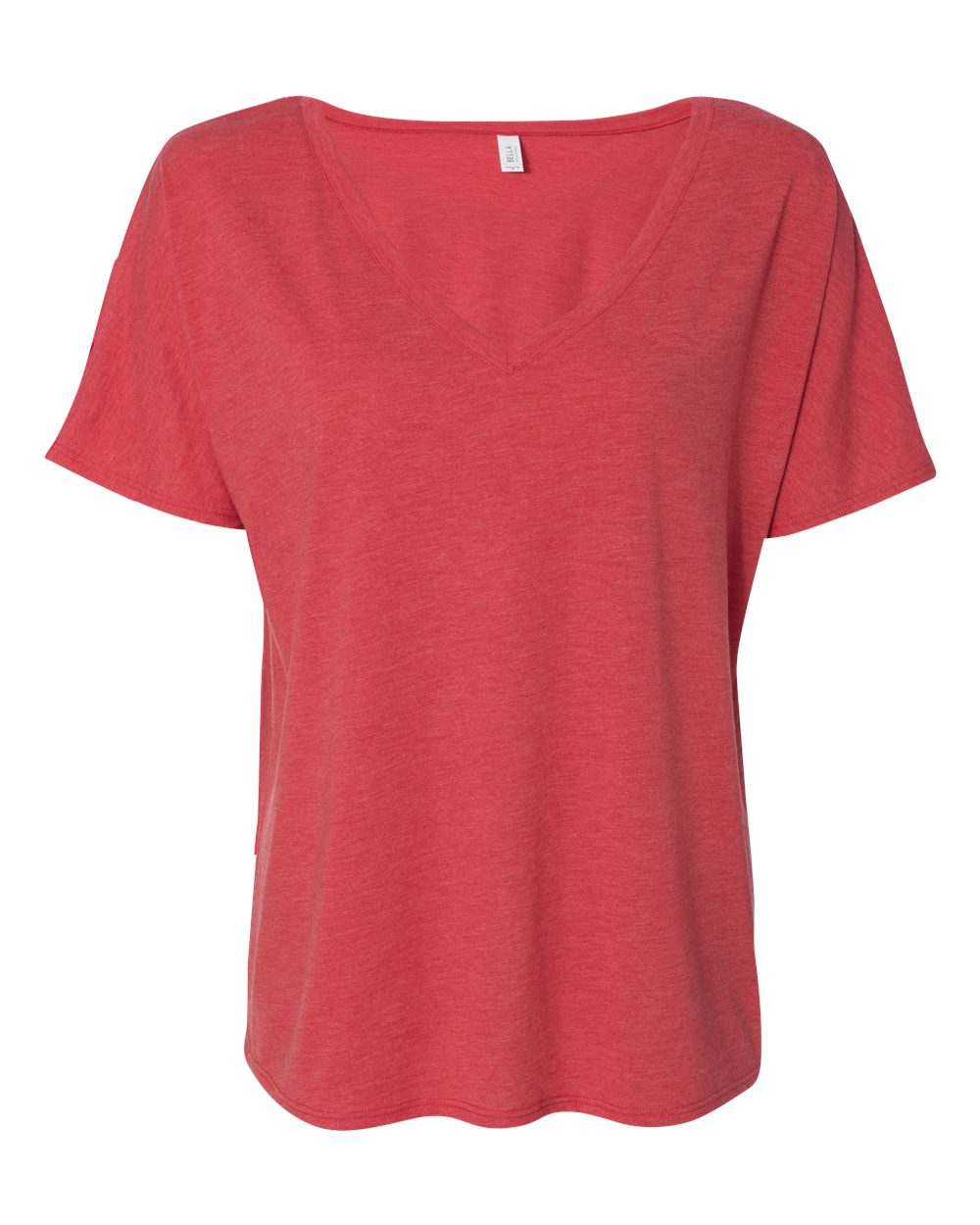 BELLA + CANVAS 8815 Women’s Slouchy V-Neck Tee in Red Triblend
