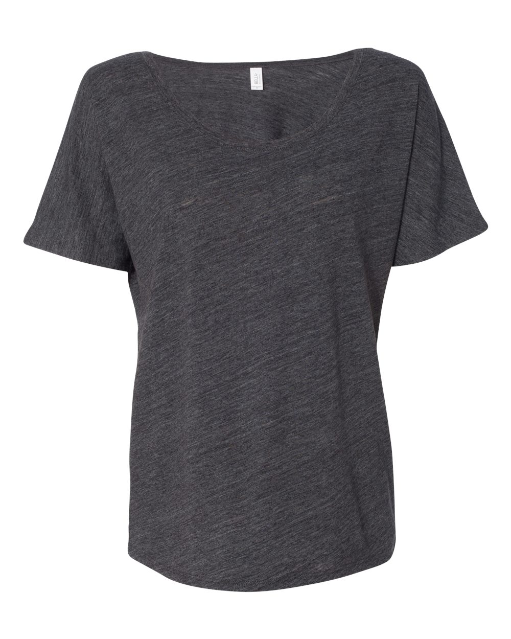 BELLA + CANVAS 8816 Women’s Slouchy Tee in Charcoal Black Slub