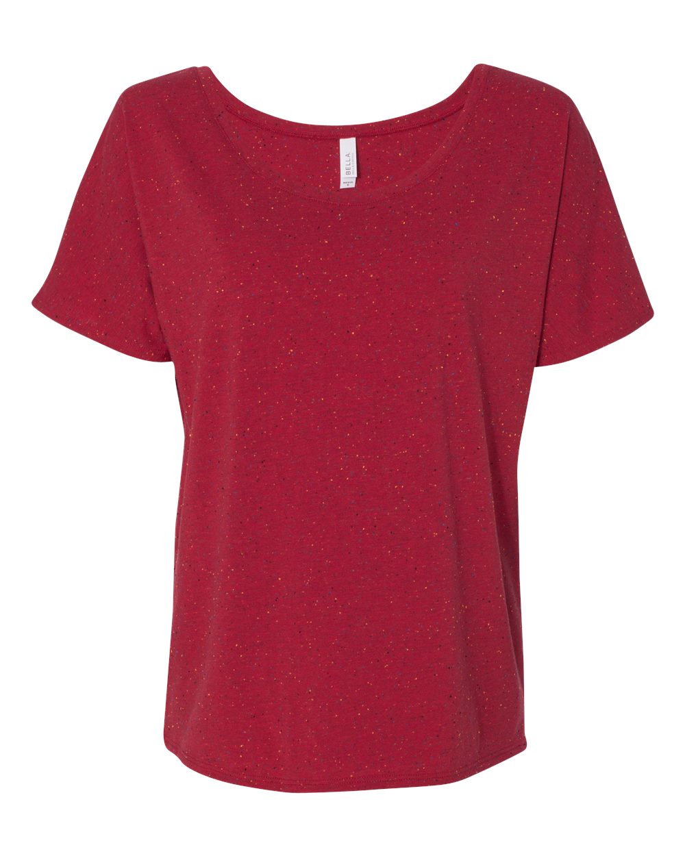 BELLA + CANVAS 8816 Women’s Slouchy Tee in Red Speckled