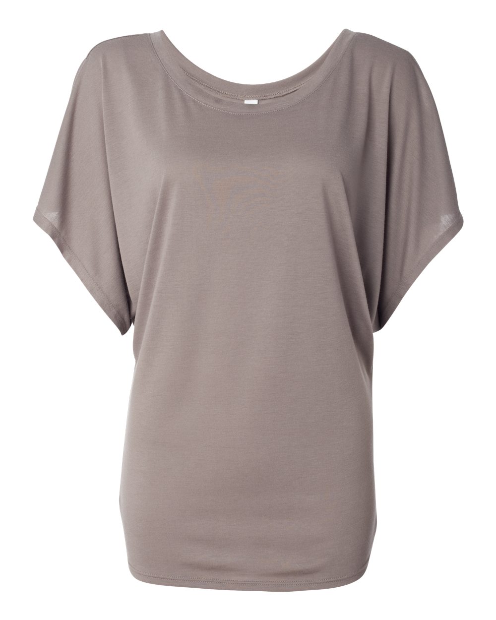BELLA + CANVAS 8821 Women’s Flowy Draped Dolman Tee in Pebble Brown