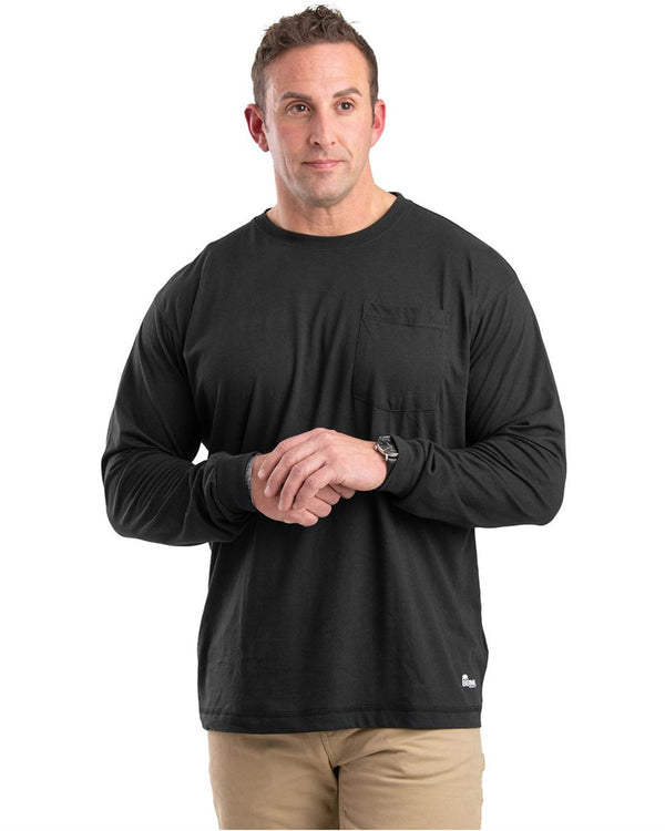 Berne Apparel BSM39T Men's Tall Performance Long Sleeve Pocket T-Shirt