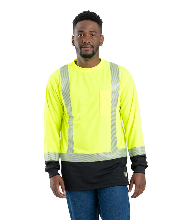 Berne Apparel HVK018 Men's Hi-Vis Class 3 Color Blocked T-Shirt