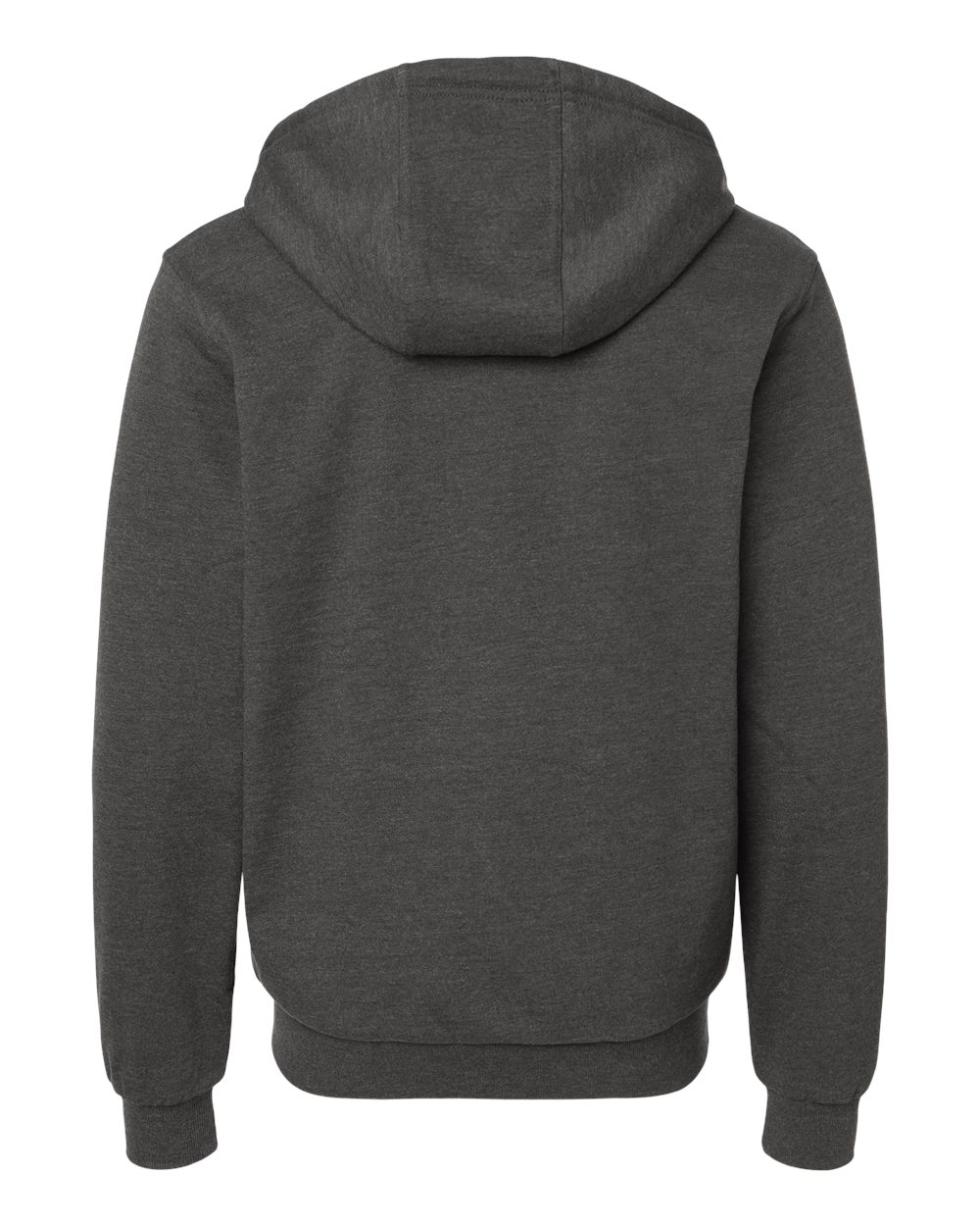 Berne Apparel SZ107 Men's Heritage Grid Fleece-Lined Full-Zip Hooded Sweatshirt in Graphite, back