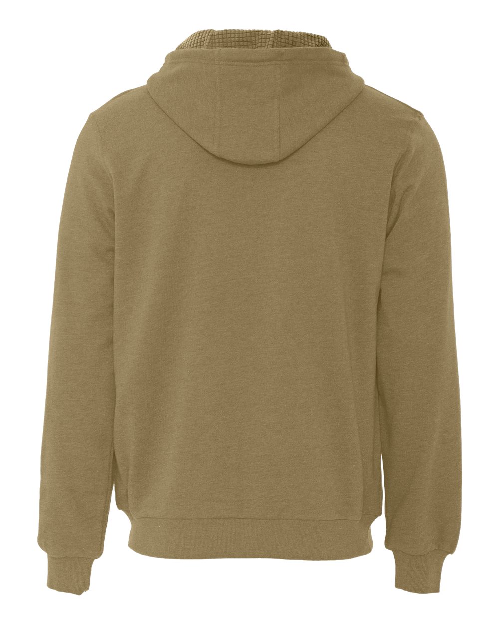Berne Apparel SZ107 Men's Heritage Grid Fleece-Lined Full-Zip Hooded Sweatshirt in Timber Green, back