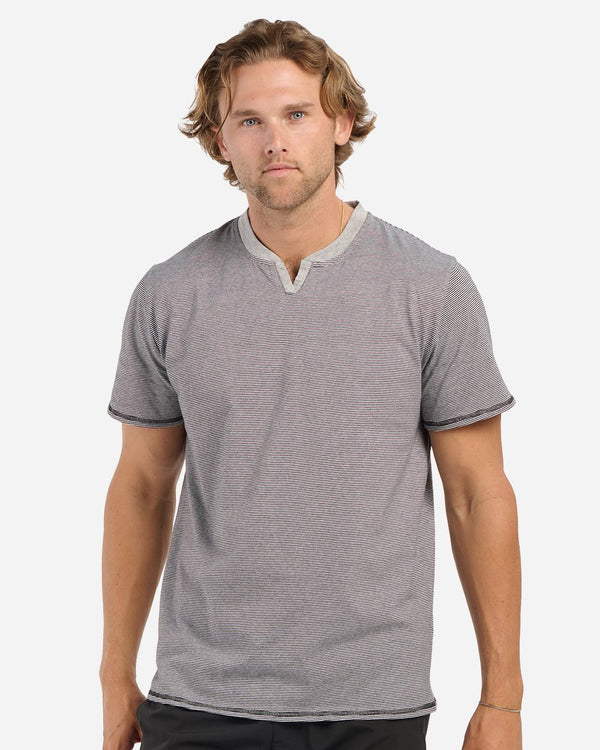 Boxercraft BM2401 Men's Striped V-Notch T-Shirt