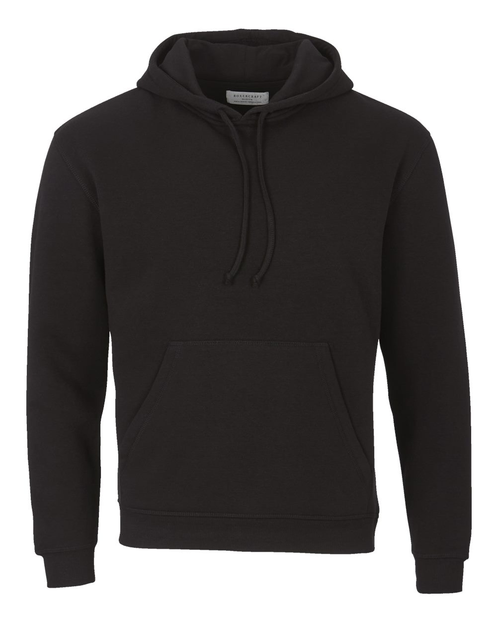 Boxercraft BM5302 Unisex Fleece Hooded Sweatshirt in Black