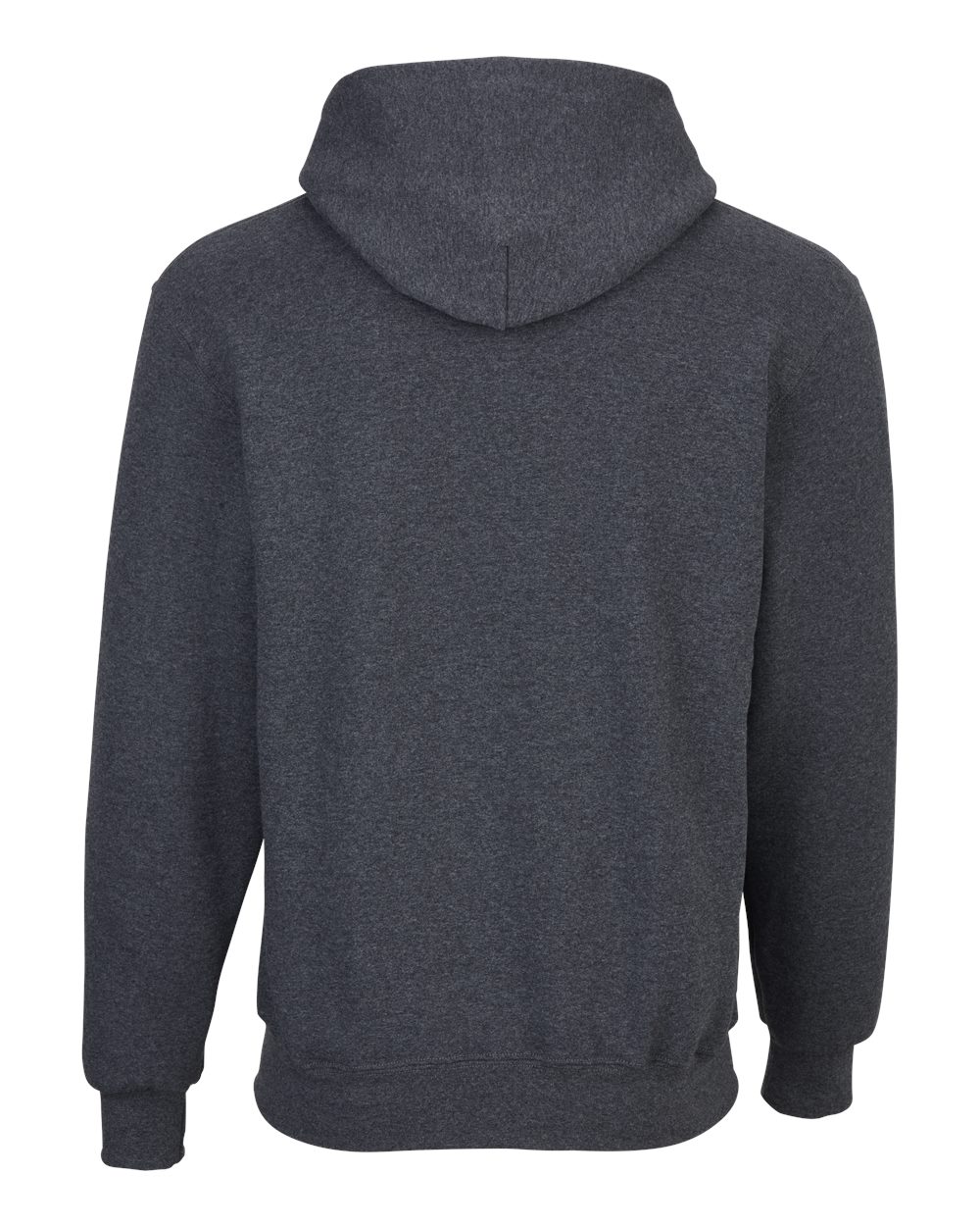 Boxercraft BM5302 Unisex Fleece Hooded Sweatshirt in Charcoal Heather, back