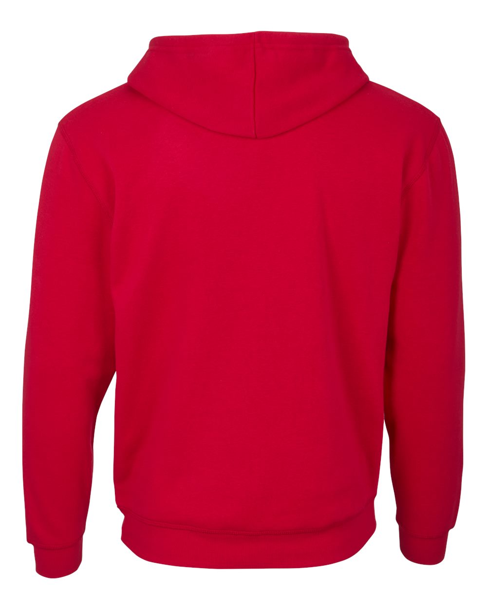 Boxercraft BM5302 Unisex Fleece Hooded Sweatshirt in True Red, back