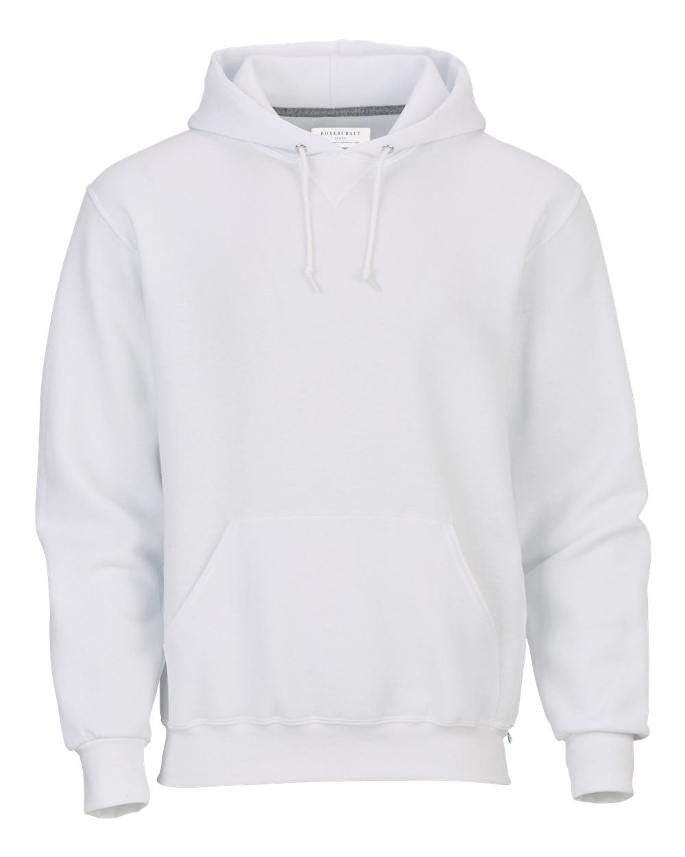 Boxercraft BM5302 Unisex Fleece Hooded Sweatshirt in White