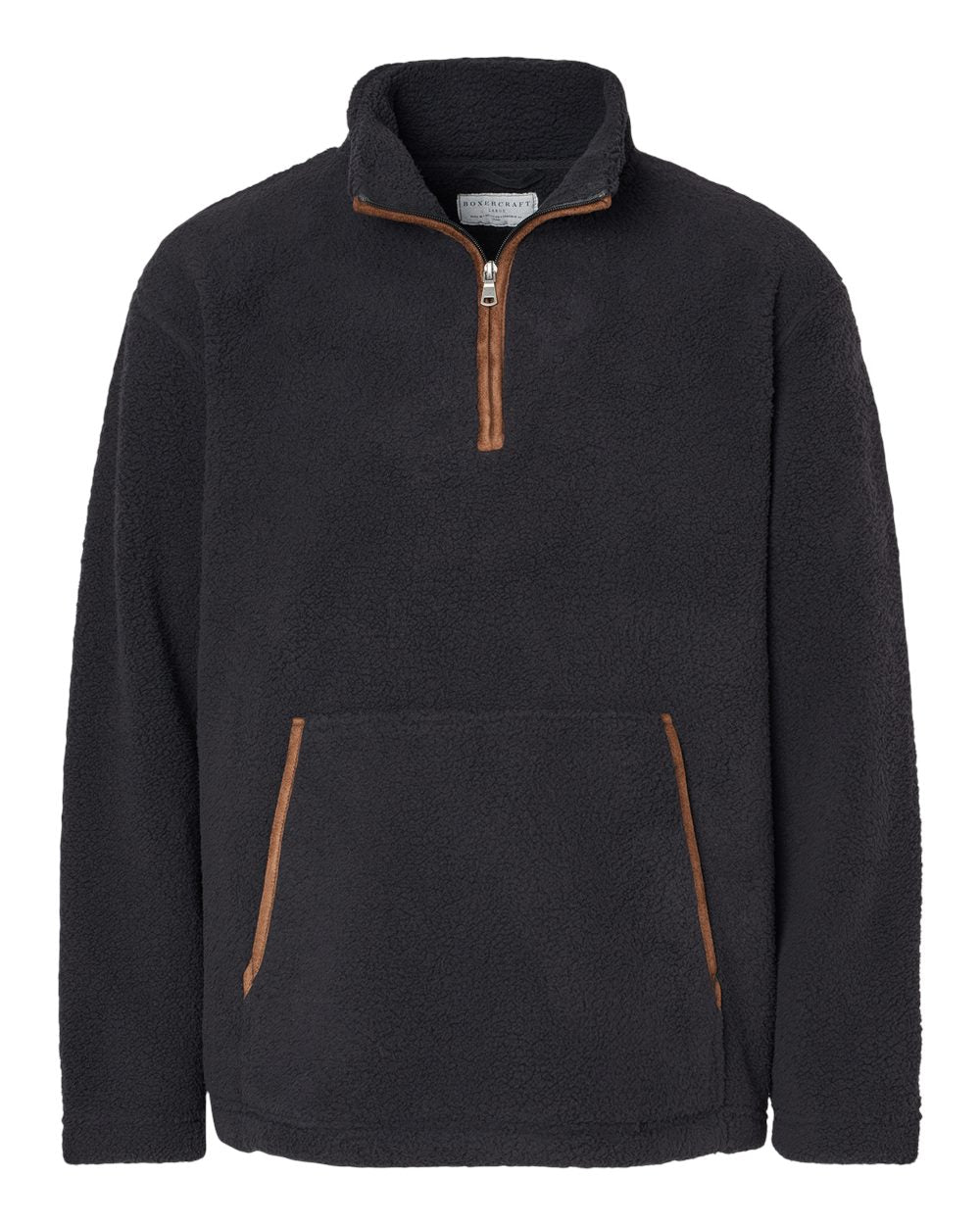 Boxercraft BM8510 Men's Everest Fleece Quarter-Zip Pullover in Black