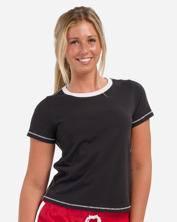 Boxercraft BW2106 Women's Contrast Stitch Baby Tee