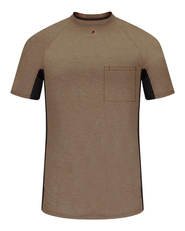 Bulwark MPS4 Men's FR Two-Tone Base Layer with Concealed Chest Pocket- EXCEL FR