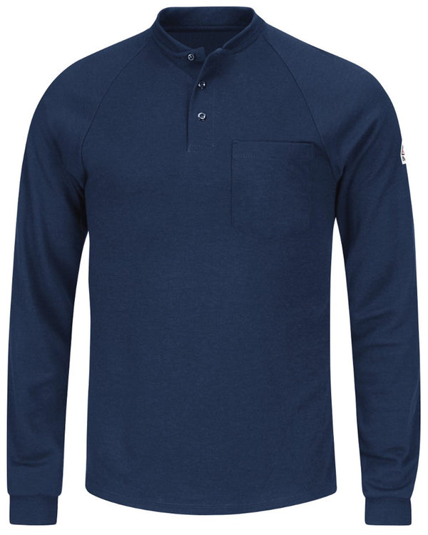 Bulwark SML2 Men's Long Sleeve Henley Shirt- CoolTouch®2