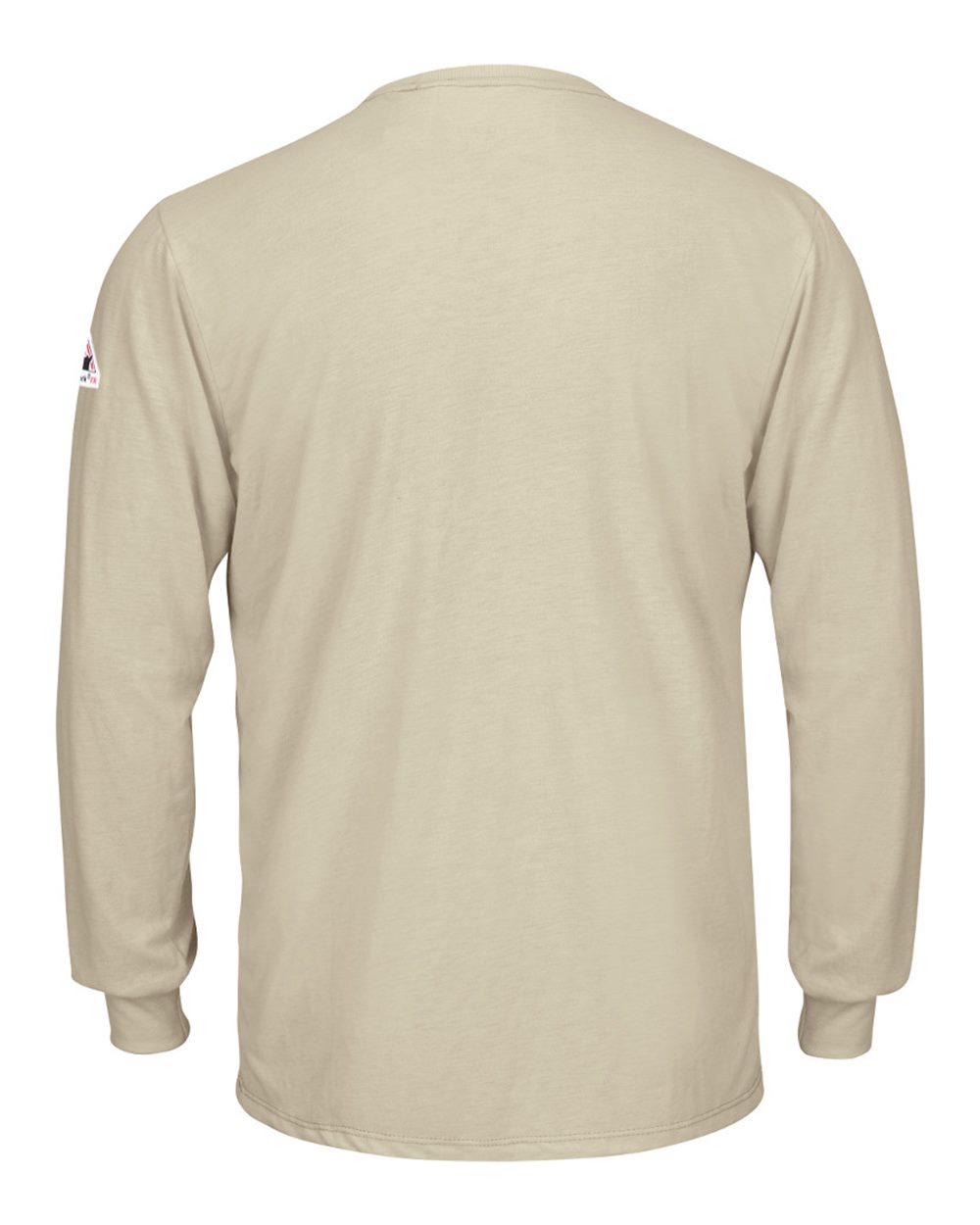 Bulwark SMT8 Men's Long Sleeve Lightweight T-Shirt in Khaki, back