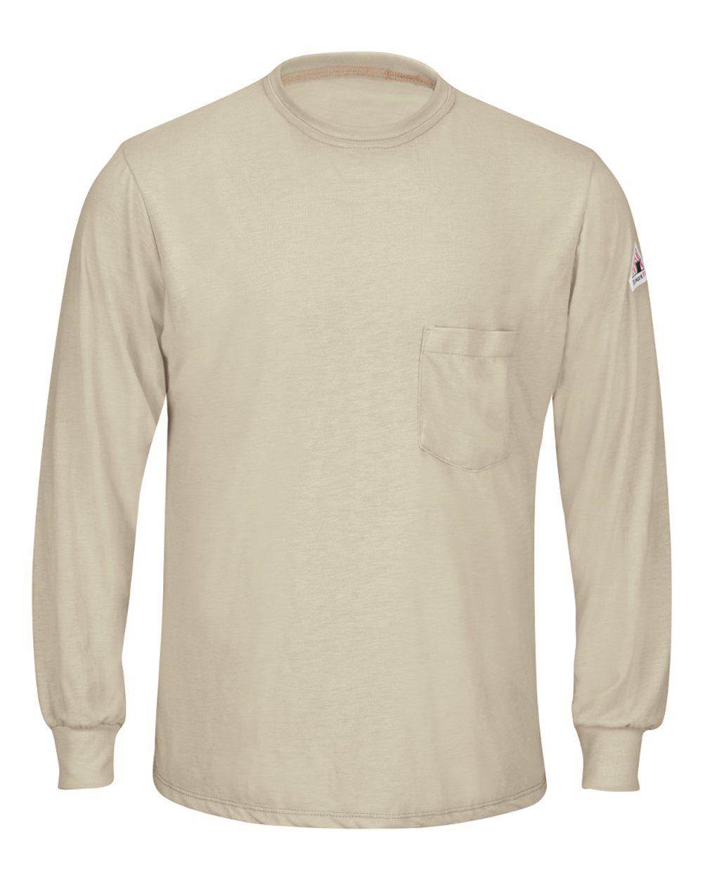 Bulwark SMT8 Men's Long Sleeve Lightweight T-Shirt in Khaki