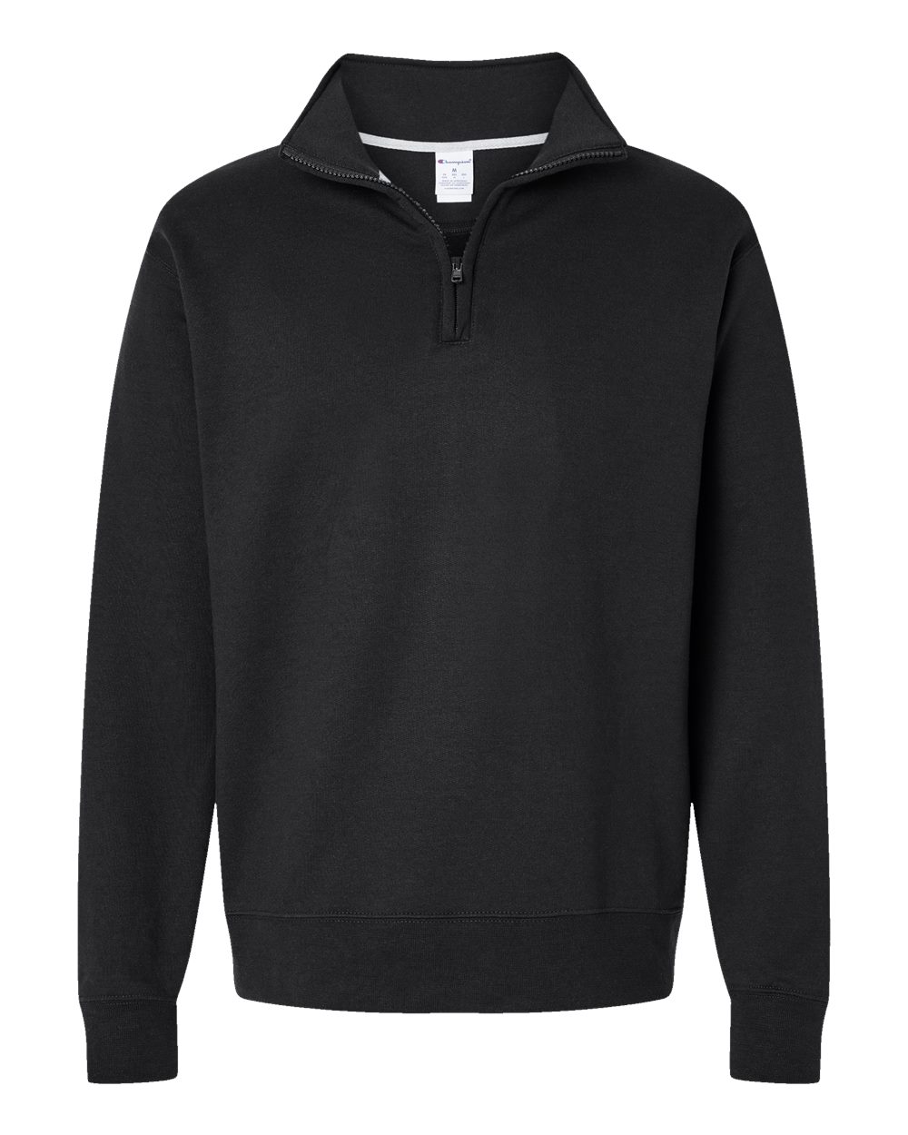 Champion S450 Unisex Powerblend® Quarter-Zip Pullover in Black