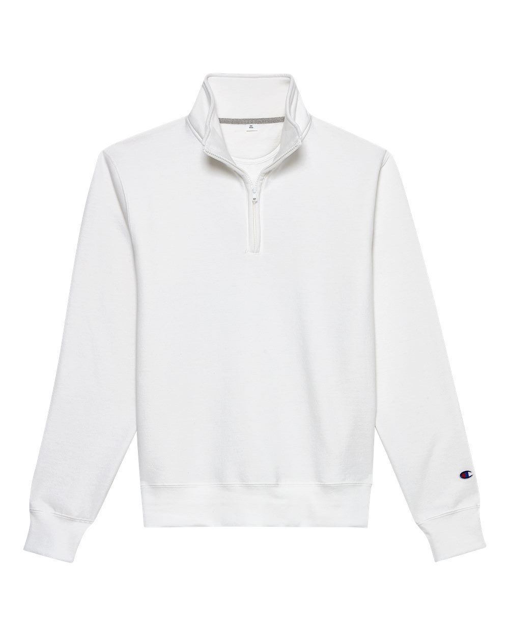 Champion S450 Unisex Powerblend® Quarter-Zip Pullover in White