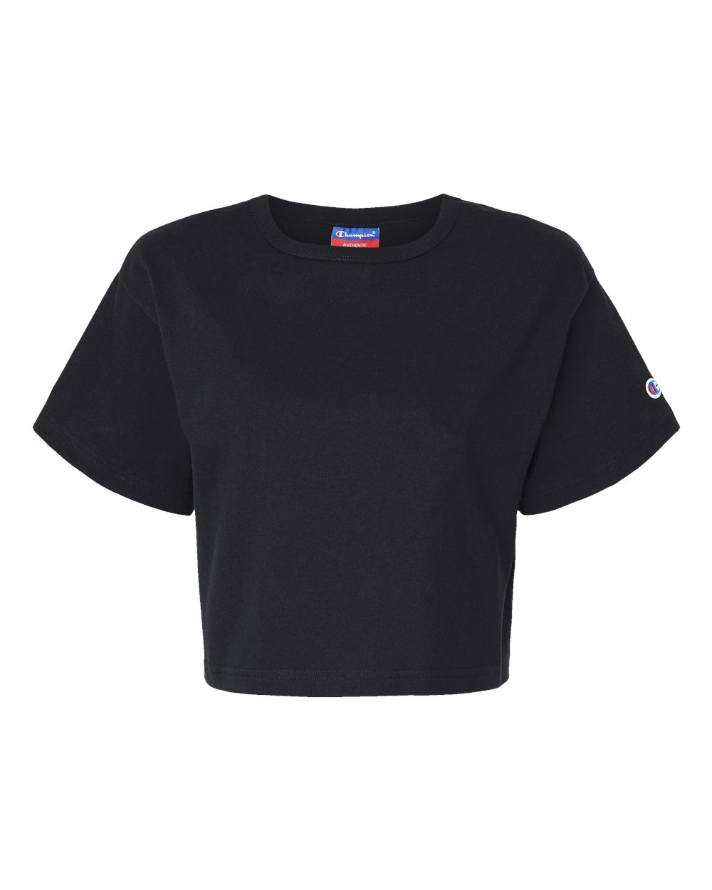 Champion T453W Women's Heritage Jersey Crop T-Shirt in Black
