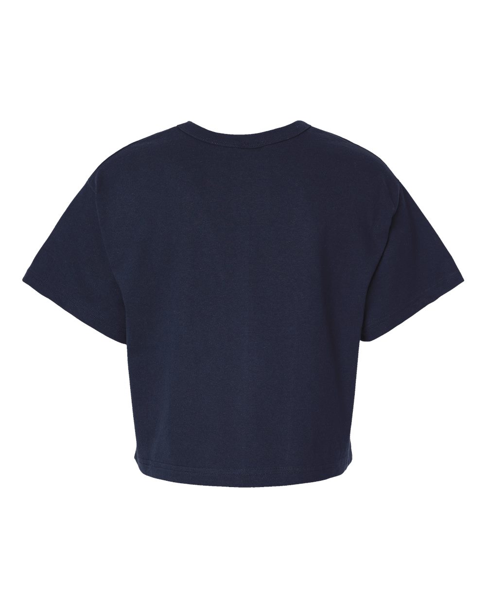 Champion T453W Women's Heritage Jersey Crop T-Shirt in Navy, back