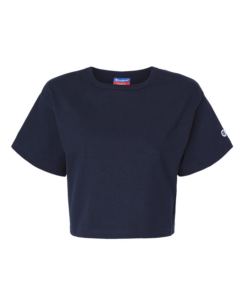 Champion T453W Women's Heritage Jersey Crop T-Shirt in Navy