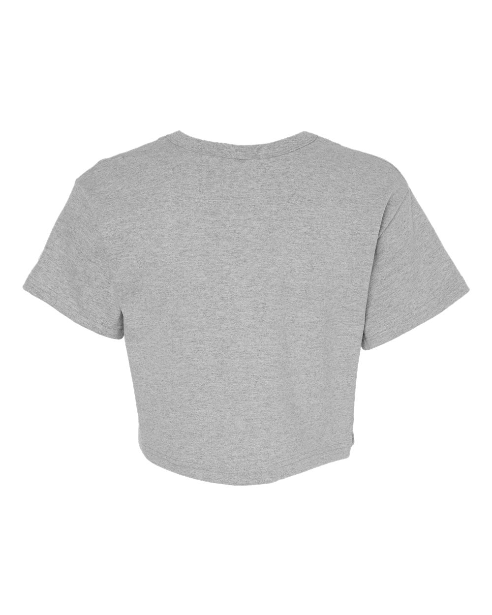 Champion T453W Women's Heritage Jersey Crop T-Shirt in Oxford Grey, back