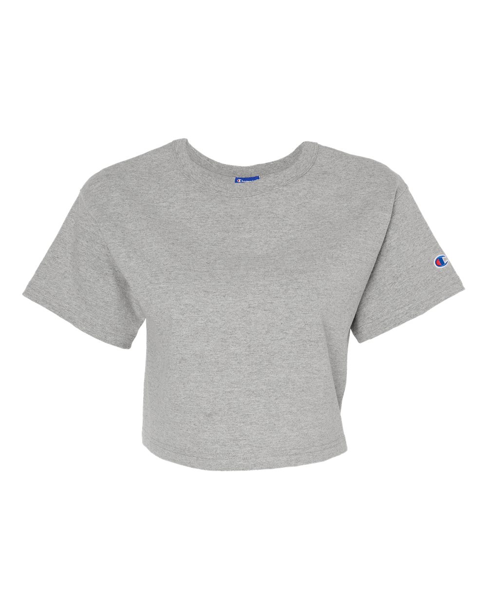 Champion T453W Women's Heritage Jersey Crop T-Shirt in Oxford Grey