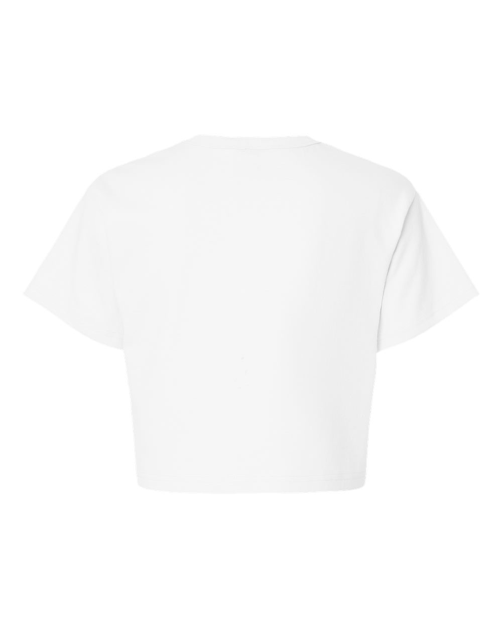Champion T453W Women's Heritage Jersey Crop T-Shirt in White, back