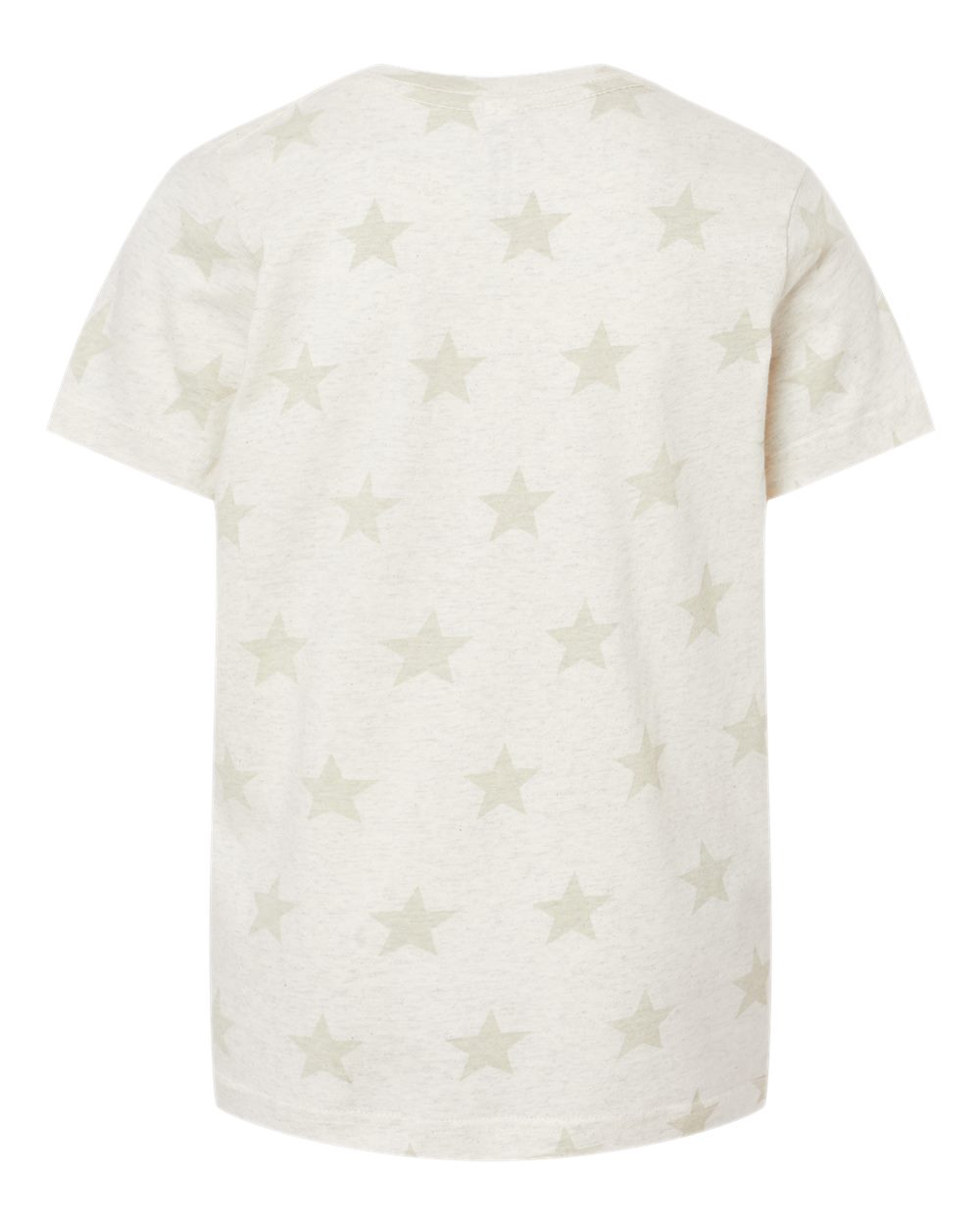 Code Five 2229 Youth Star Print Tee in Natural Heather Star, back