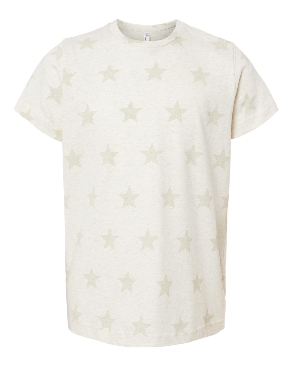 Code Five 2229 Youth Star Print Tee in Natural Heather Star