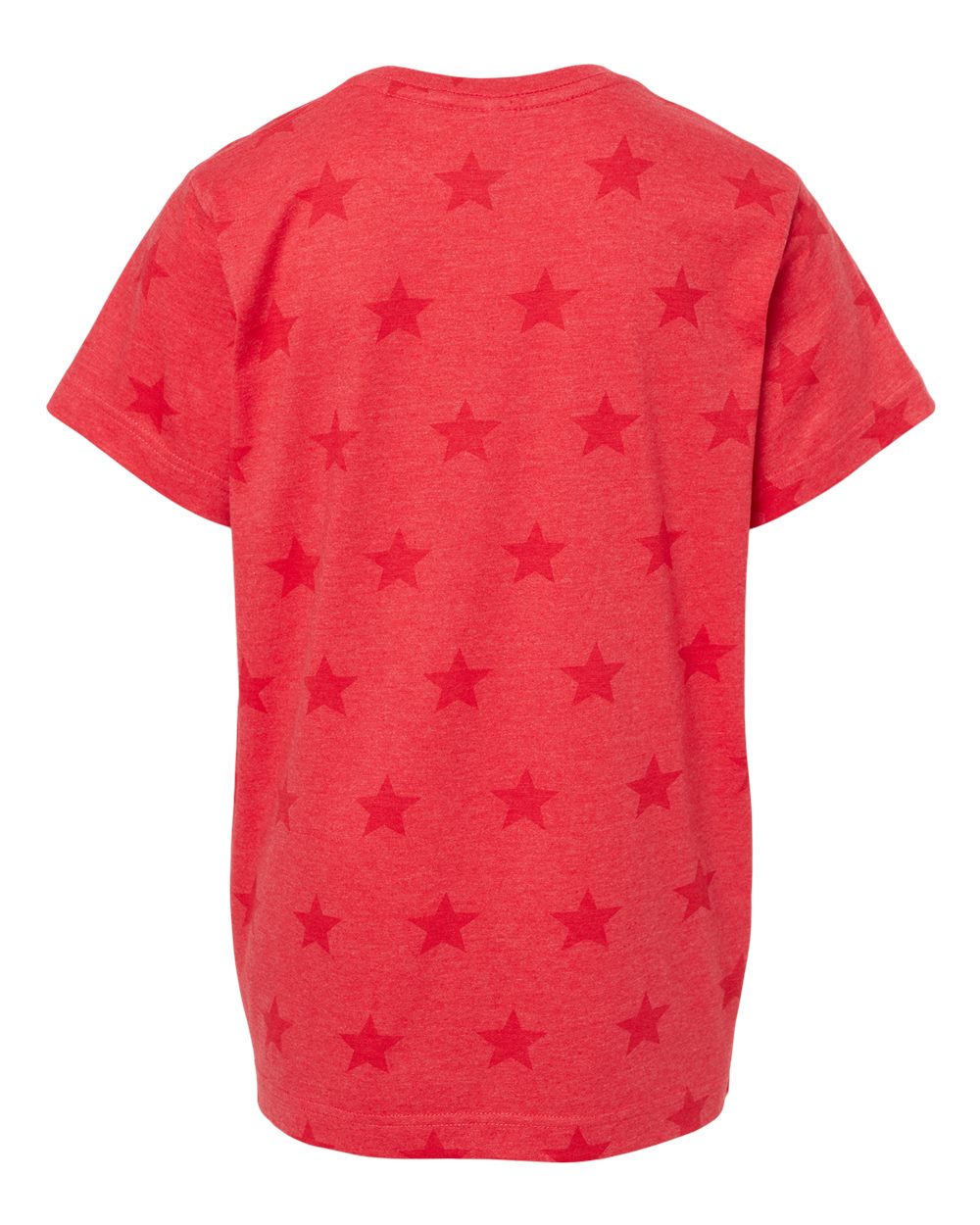 Code Five 2229 Youth Star Print Tee in Red Star, back