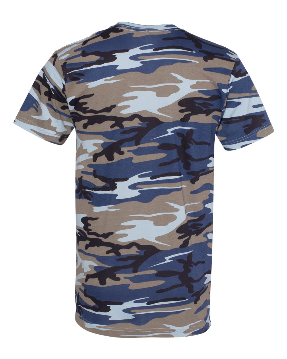 Code Five 3907 Unisex Camo Tee in Blue Woodland, back