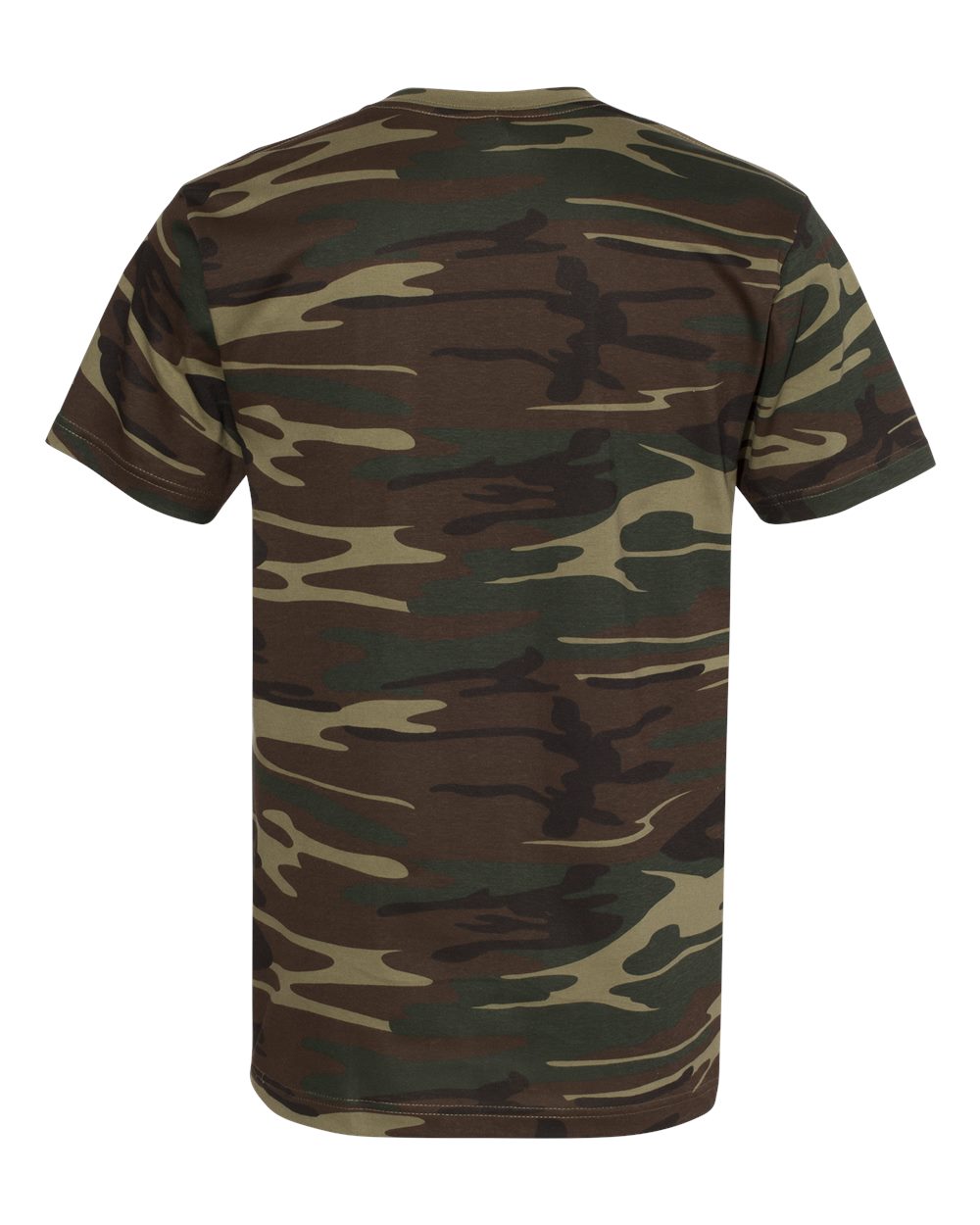 Code Five 3907 Unisex Camo Tee in Green Woodland, back
