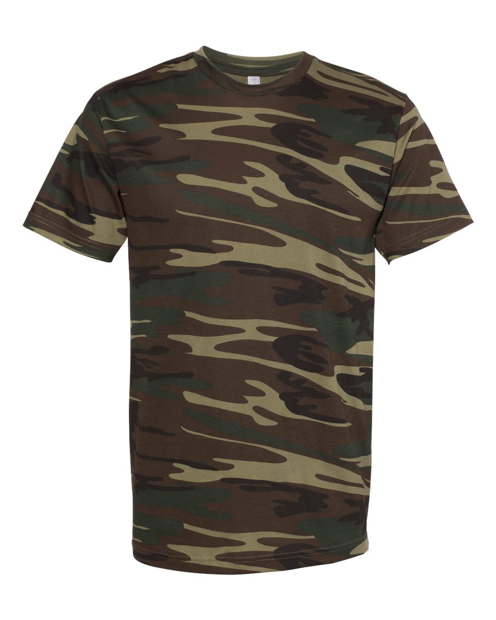 Code Five 3907 Unisex Camo Tee in Green Woodland